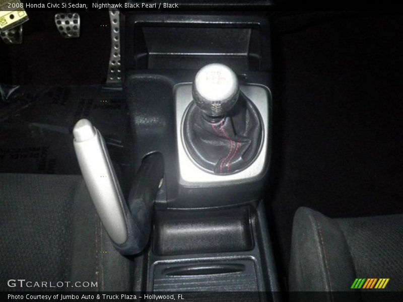 Nighthawk Black Pearl / Black 2008 Honda Civic Si Sedan