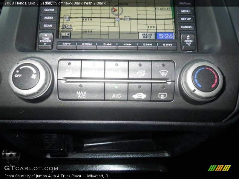 Nighthawk Black Pearl / Black 2008 Honda Civic Si Sedan