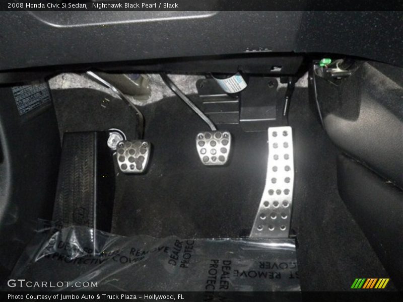 Nighthawk Black Pearl / Black 2008 Honda Civic Si Sedan