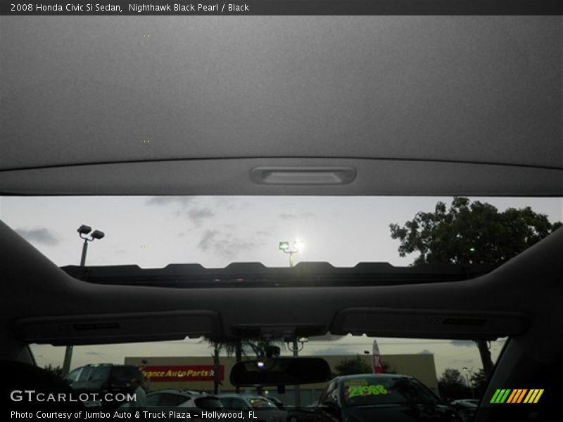 Nighthawk Black Pearl / Black 2008 Honda Civic Si Sedan