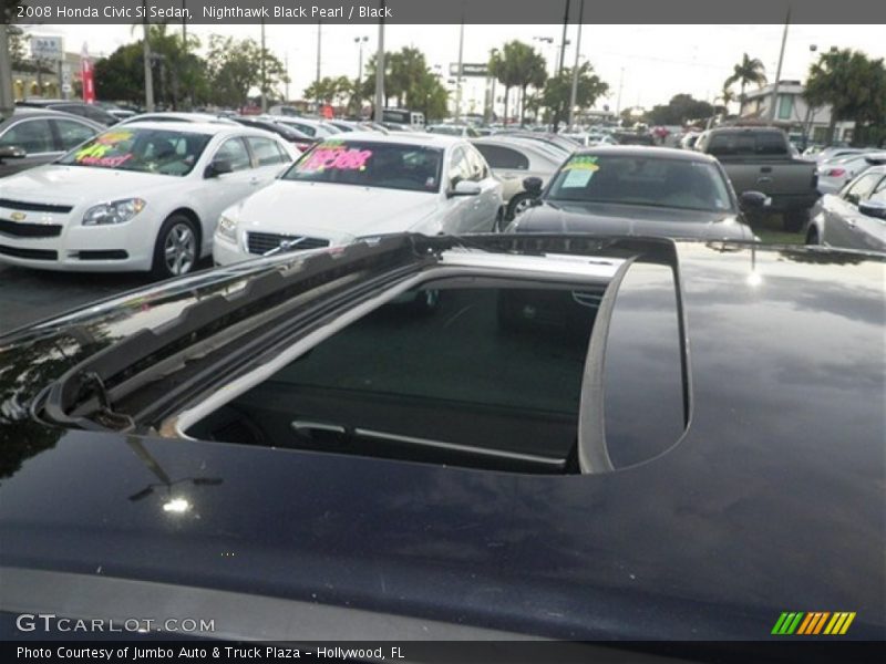 Nighthawk Black Pearl / Black 2008 Honda Civic Si Sedan