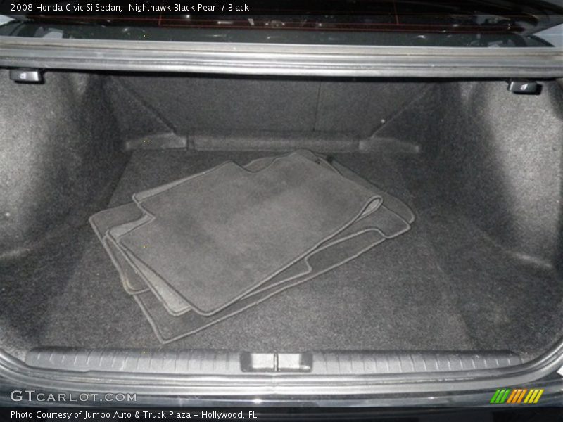 Nighthawk Black Pearl / Black 2008 Honda Civic Si Sedan