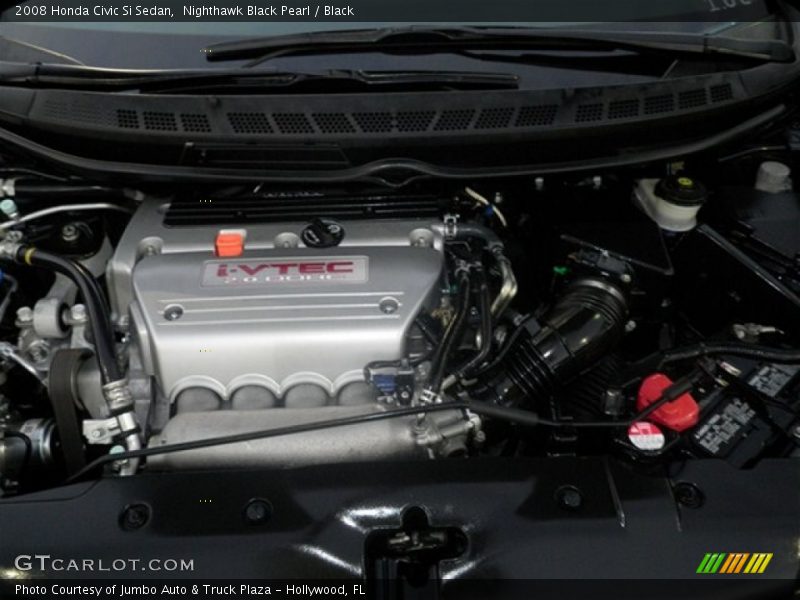 Nighthawk Black Pearl / Black 2008 Honda Civic Si Sedan
