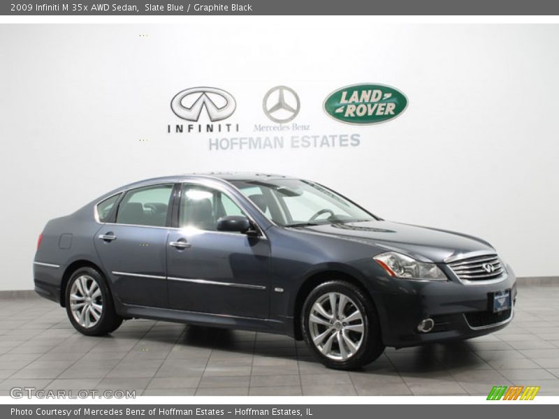 Slate Blue / Graphite Black 2009 Infiniti M 35x AWD Sedan