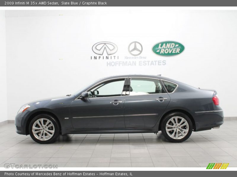 Slate Blue / Graphite Black 2009 Infiniti M 35x AWD Sedan