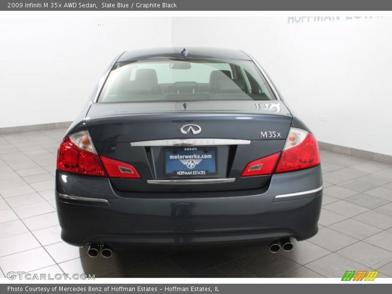 Slate Blue / Graphite Black 2009 Infiniti M 35x AWD Sedan