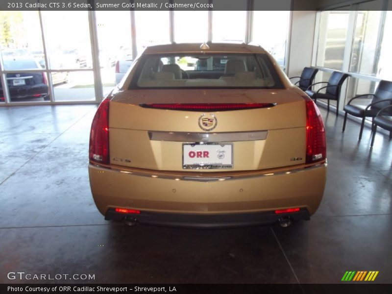 Summer Gold Metallic / Cashmere/Cocoa 2013 Cadillac CTS 3.6 Sedan