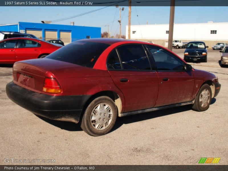 Medium Red / Gray 1997 Saturn S Series SL1 Sedan