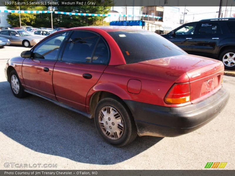 Medium Red / Gray 1997 Saturn S Series SL1 Sedan