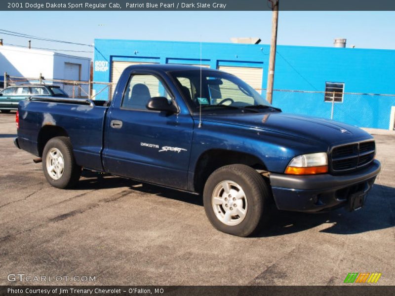 Patriot Blue Pearl / Dark Slate Gray 2001 Dodge Dakota Sport Regular Cab