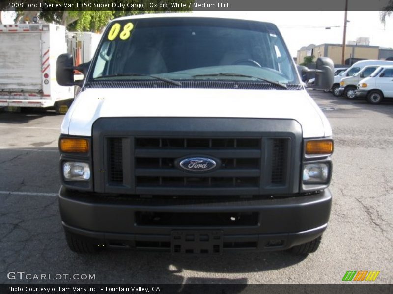 Oxford White / Medium Flint 2008 Ford E Series Van E350 Super Duty Cargo