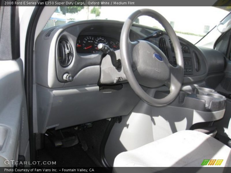 Oxford White / Medium Flint 2008 Ford E Series Van E350 Super Duty Cargo