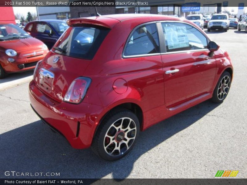 Rosso (Red) / Sport Nero/Grigio/Nero (Black/Gray/Black) 2013 Fiat 500 Turbo