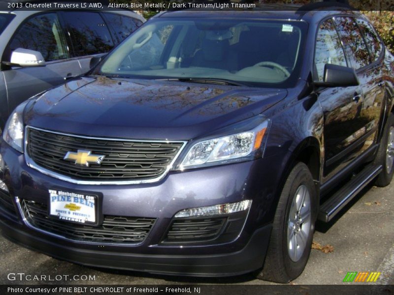 Atlantis Blue Metallic / Dark Titanium/Light Titanium 2013 Chevrolet Traverse LS AWD