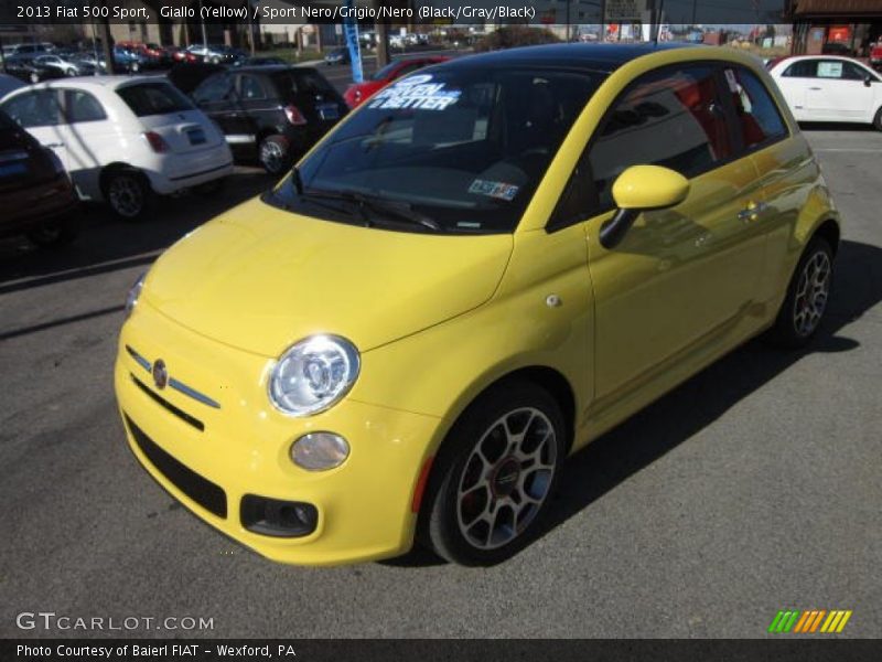 Giallo (Yellow) / Sport Nero/Grigio/Nero (Black/Gray/Black) 2013 Fiat 500 Sport