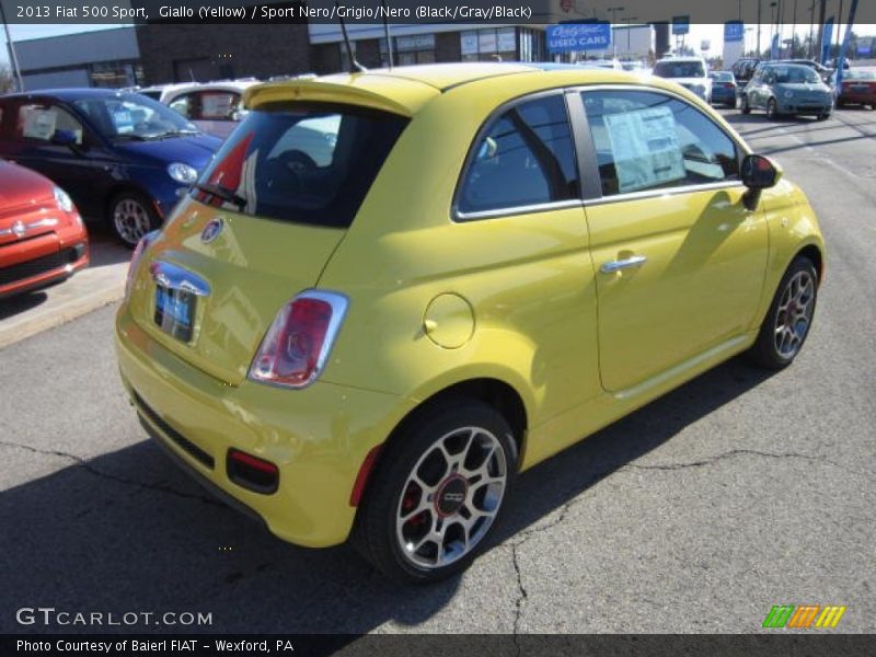 Giallo (Yellow) / Sport Nero/Grigio/Nero (Black/Gray/Black) 2013 Fiat 500 Sport