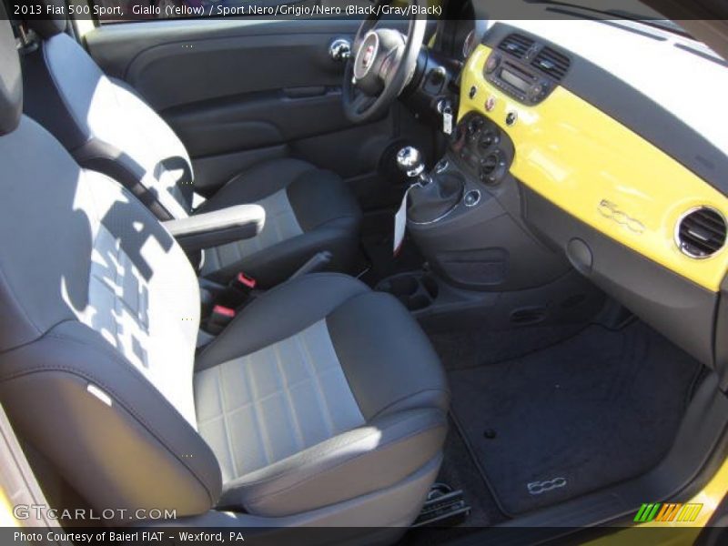 Giallo (Yellow) / Sport Nero/Grigio/Nero (Black/Gray/Black) 2013 Fiat 500 Sport