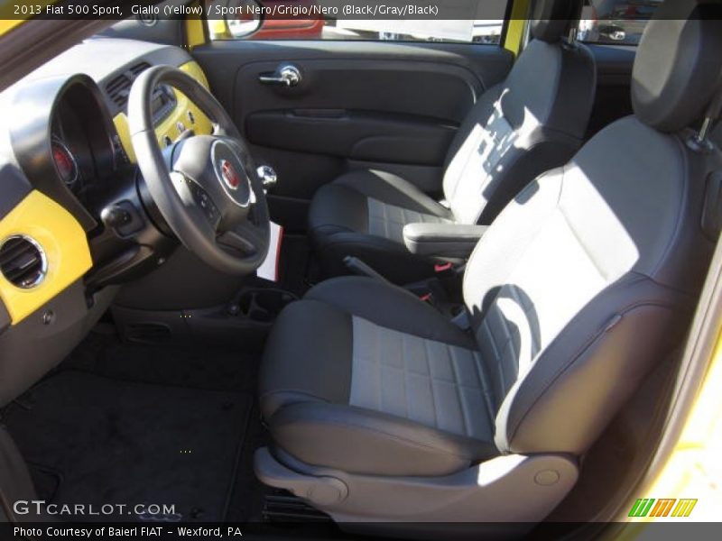 Giallo (Yellow) / Sport Nero/Grigio/Nero (Black/Gray/Black) 2013 Fiat 500 Sport