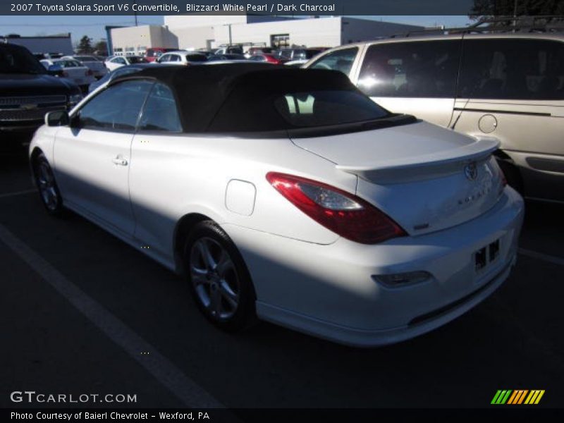 Blizzard White Pearl / Dark Charcoal 2007 Toyota Solara Sport V6 Convertible