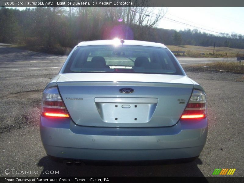 Light Ice Blue Metallic / Medium Light Stone 2008 Ford Taurus SEL AWD