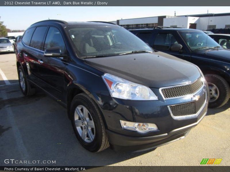 Dark Blue Metallic / Ebony 2012 Chevrolet Traverse LT AWD