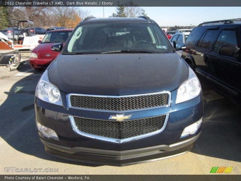 Dark Blue Metallic / Ebony 2012 Chevrolet Traverse LT AWD