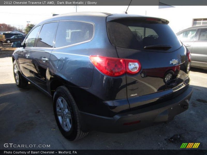 Dark Blue Metallic / Ebony 2012 Chevrolet Traverse LT AWD