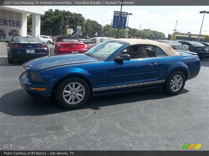 Vista Blue Metallic / Medium Parchment 2007 Ford Mustang V6 Premium Convertible