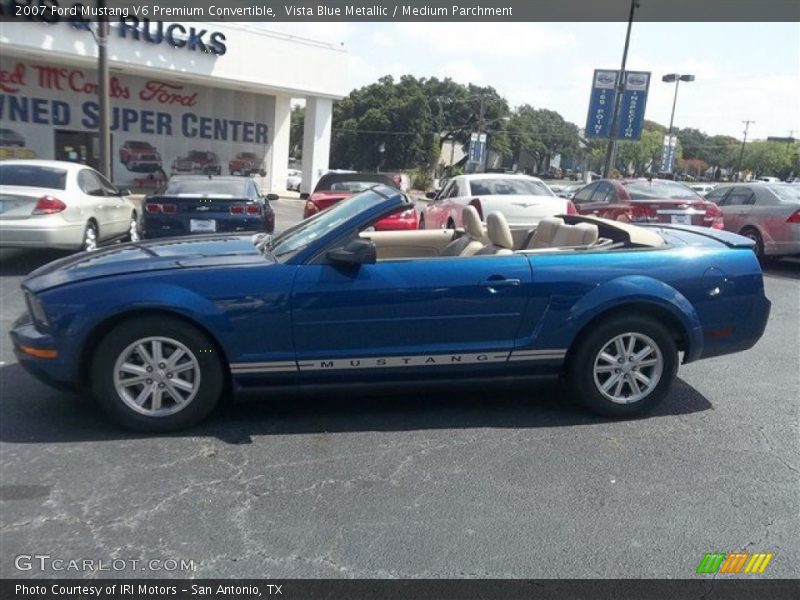 Vista Blue Metallic / Medium Parchment 2007 Ford Mustang V6 Premium Convertible