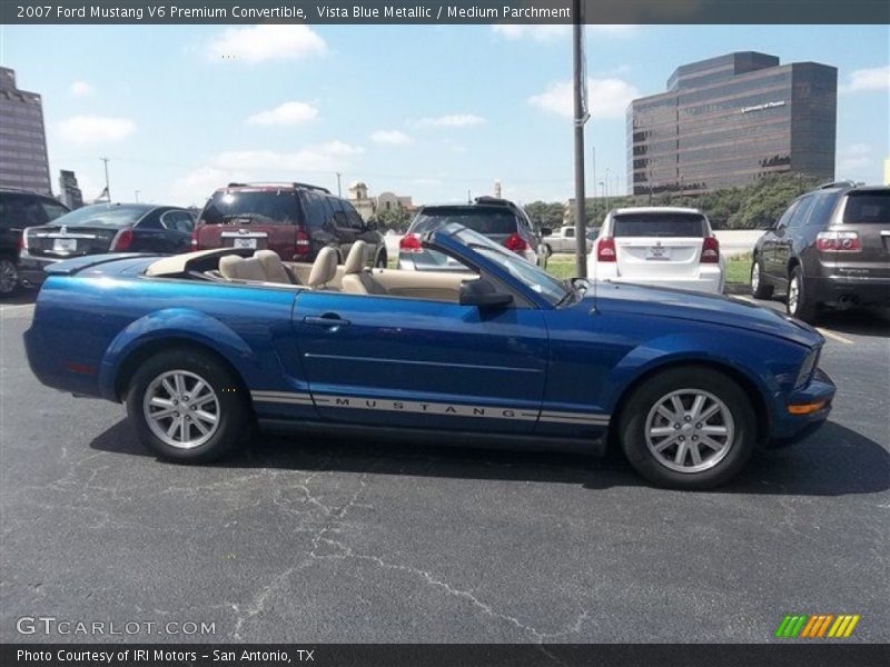 Vista Blue Metallic / Medium Parchment 2007 Ford Mustang V6 Premium Convertible