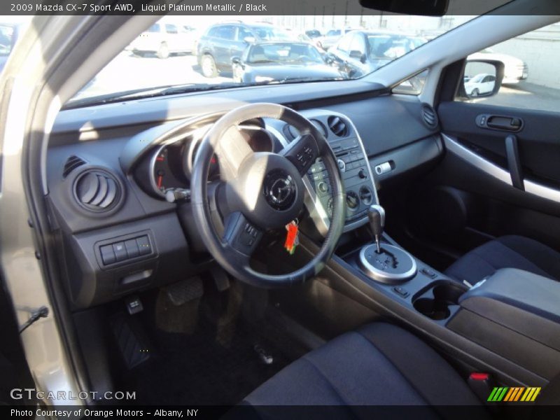 Liquid Platinum Metallic / Black 2009 Mazda CX-7 Sport AWD