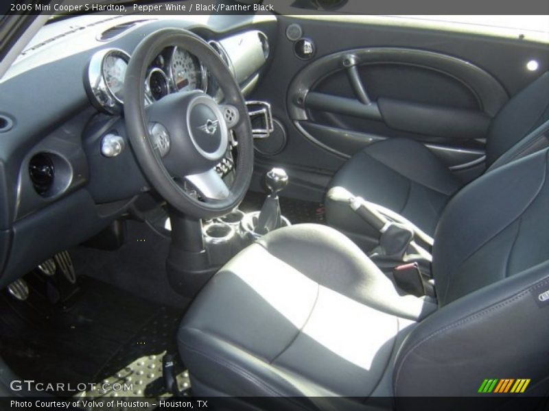 Pepper White / Black/Panther Black 2006 Mini Cooper S Hardtop