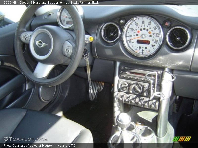 Pepper White / Black/Panther Black 2006 Mini Cooper S Hardtop