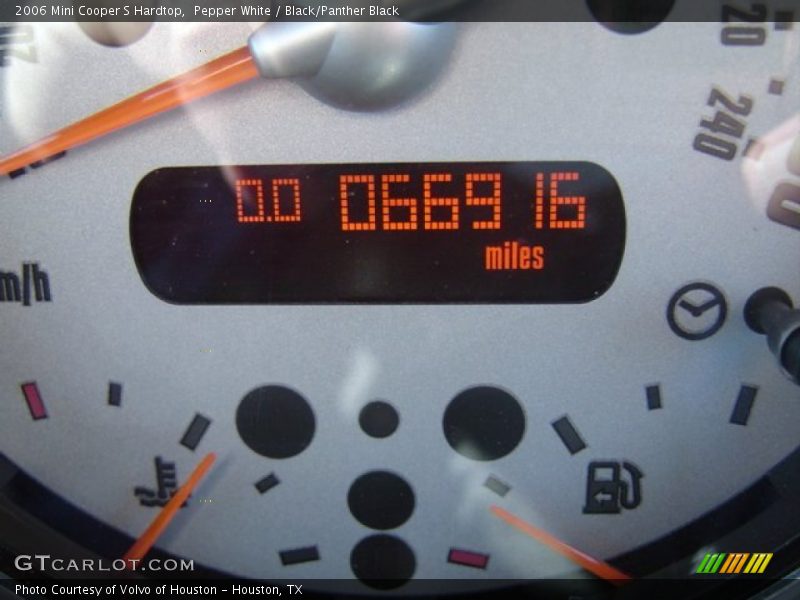 Pepper White / Black/Panther Black 2006 Mini Cooper S Hardtop