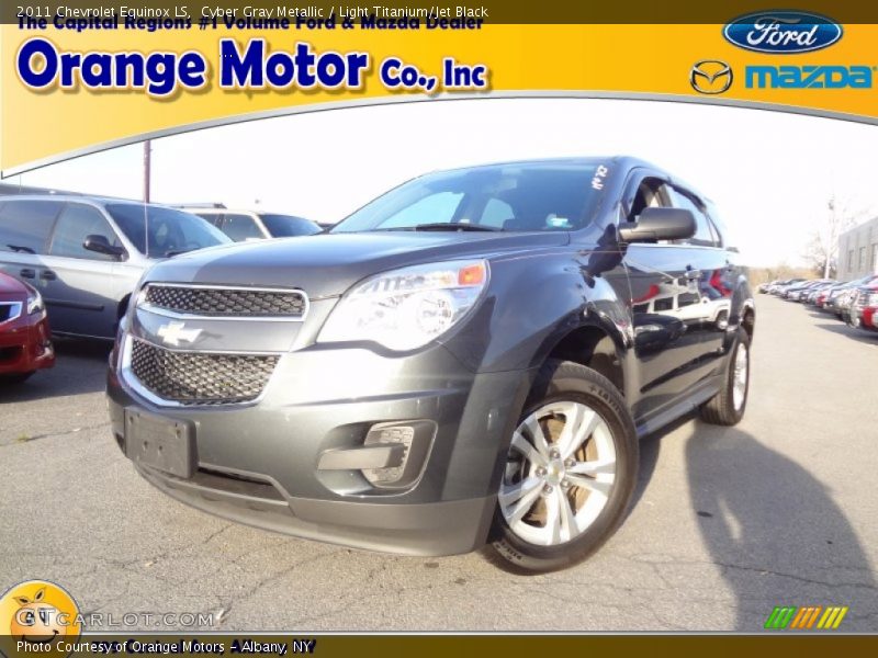 Cyber Gray Metallic / Light Titanium/Jet Black 2011 Chevrolet Equinox LS
