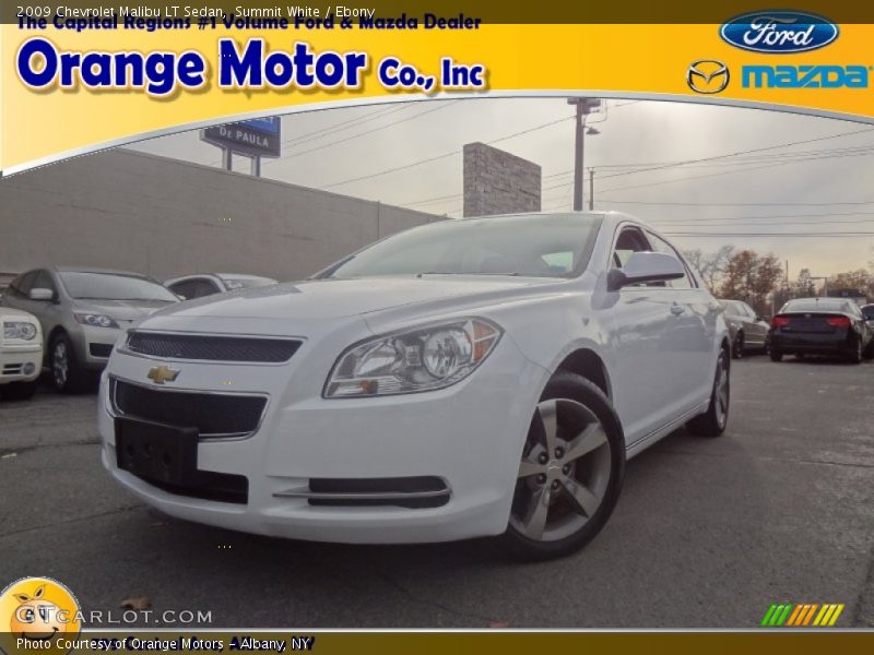 Summit White / Ebony 2009 Chevrolet Malibu LT Sedan