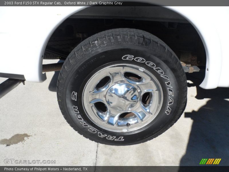 Oxford White / Dark Graphite Grey 2003 Ford F150 STX Regular Cab