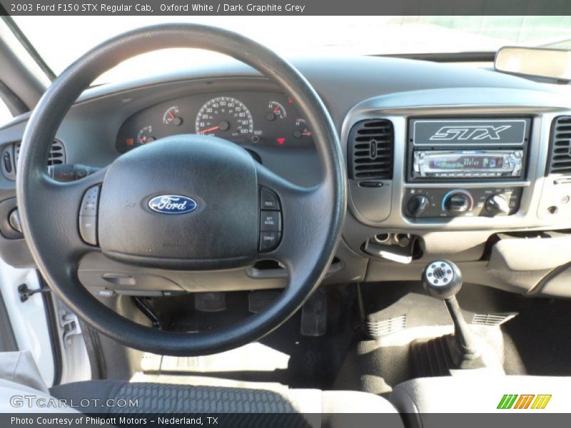 Oxford White / Dark Graphite Grey 2003 Ford F150 STX Regular Cab