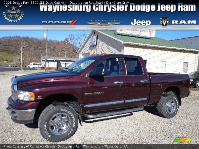 Deep Molten Red Pearl / Dark Slate Gray 2005 Dodge Ram 3500 SLT Quad Cab 4x4