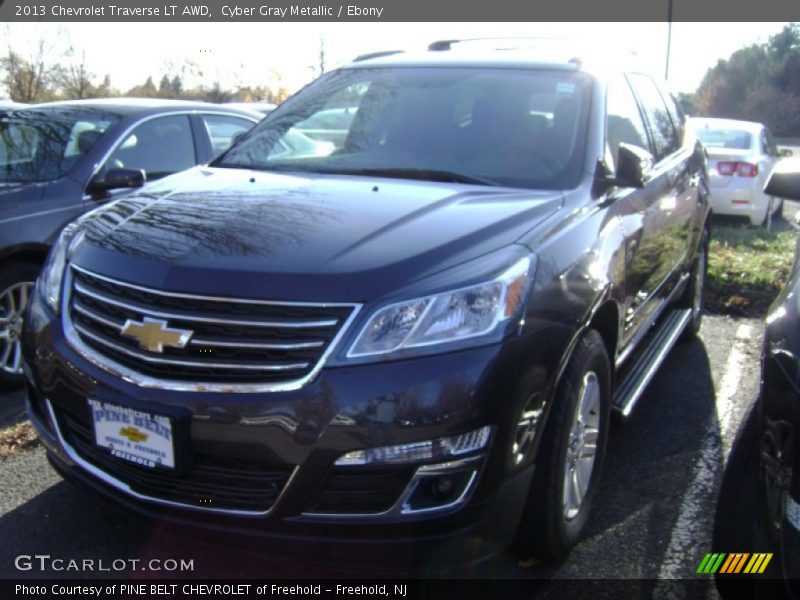 Cyber Gray Metallic / Ebony 2013 Chevrolet Traverse LT AWD