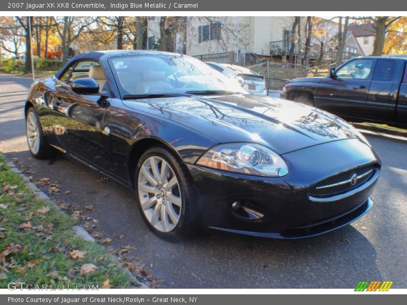 Indigo Blue Metallic / Caramel 2007 Jaguar XK XK8 Convertible