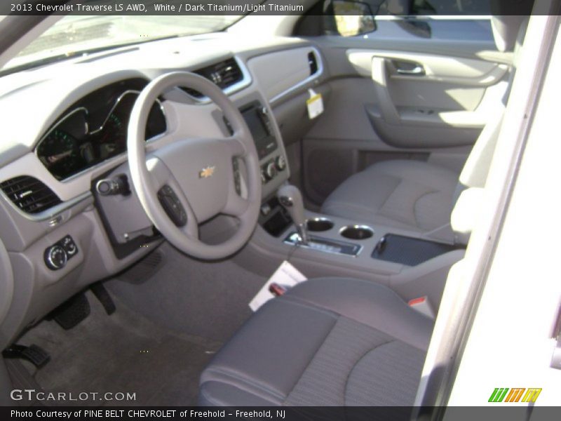 White / Dark Titanium/Light Titanium 2013 Chevrolet Traverse LS AWD