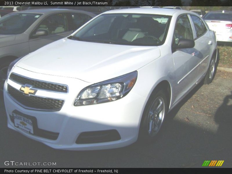 Summit White / Jet Black/Titanium 2013 Chevrolet Malibu LS