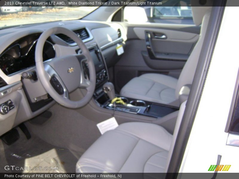 White Diamond Tricoat / Dark Titanium/Light Titanium 2013 Chevrolet Traverse LTZ AWD