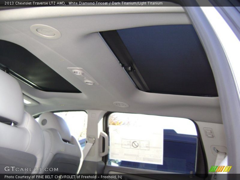 White Diamond Tricoat / Dark Titanium/Light Titanium 2013 Chevrolet Traverse LTZ AWD