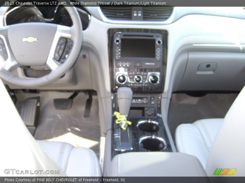 White Diamond Tricoat / Dark Titanium/Light Titanium 2013 Chevrolet Traverse LTZ AWD