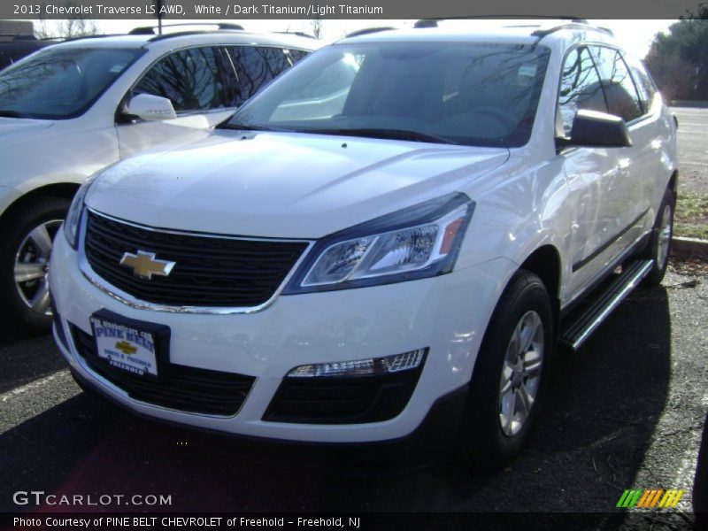 White / Dark Titanium/Light Titanium 2013 Chevrolet Traverse LS AWD