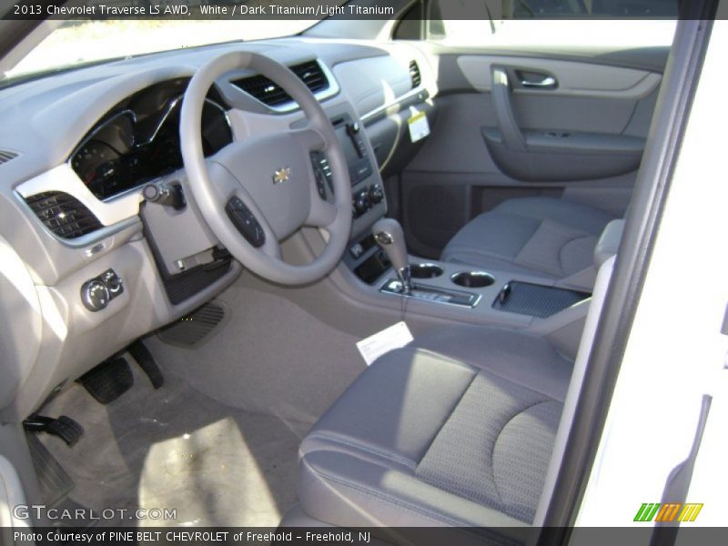 White / Dark Titanium/Light Titanium 2013 Chevrolet Traverse LS AWD