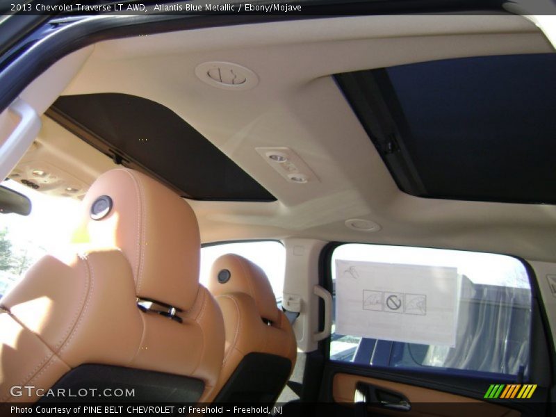 Atlantis Blue Metallic / Ebony/Mojave 2013 Chevrolet Traverse LT AWD