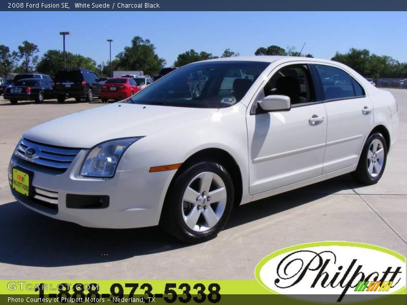 White Suede / Charcoal Black 2008 Ford Fusion SE